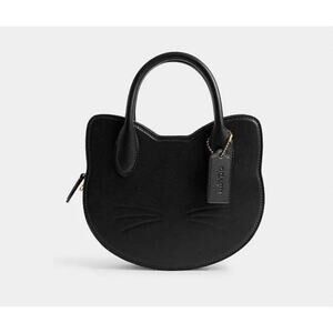 Coach Halloween Collection Cat Bag in Brass/Black Glove Tanned Leather NWT